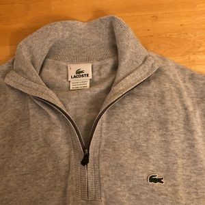 Lacoste quarter zip up sweater.